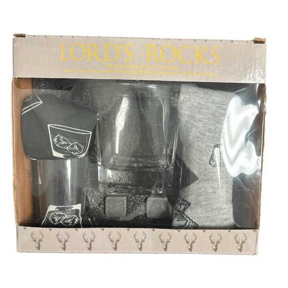 Lord's Rocks "The Gentlemen's Pack: Boxer Brief, Socks, Whiskey Glass & 2 Stones - Picture 1 of 2